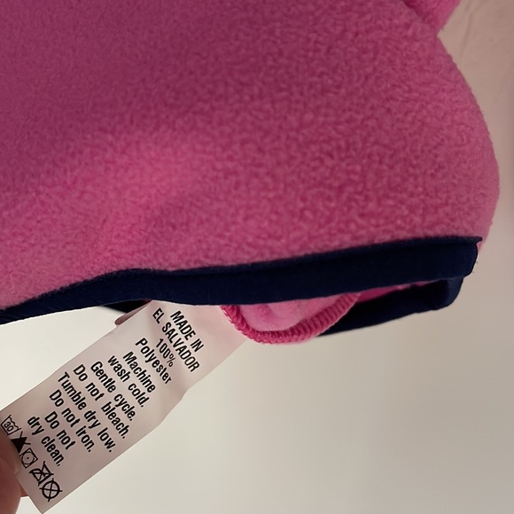 Vineyard Vines Girls Pink Fleece Pullover Size 8-10 - Picture 4 of 4